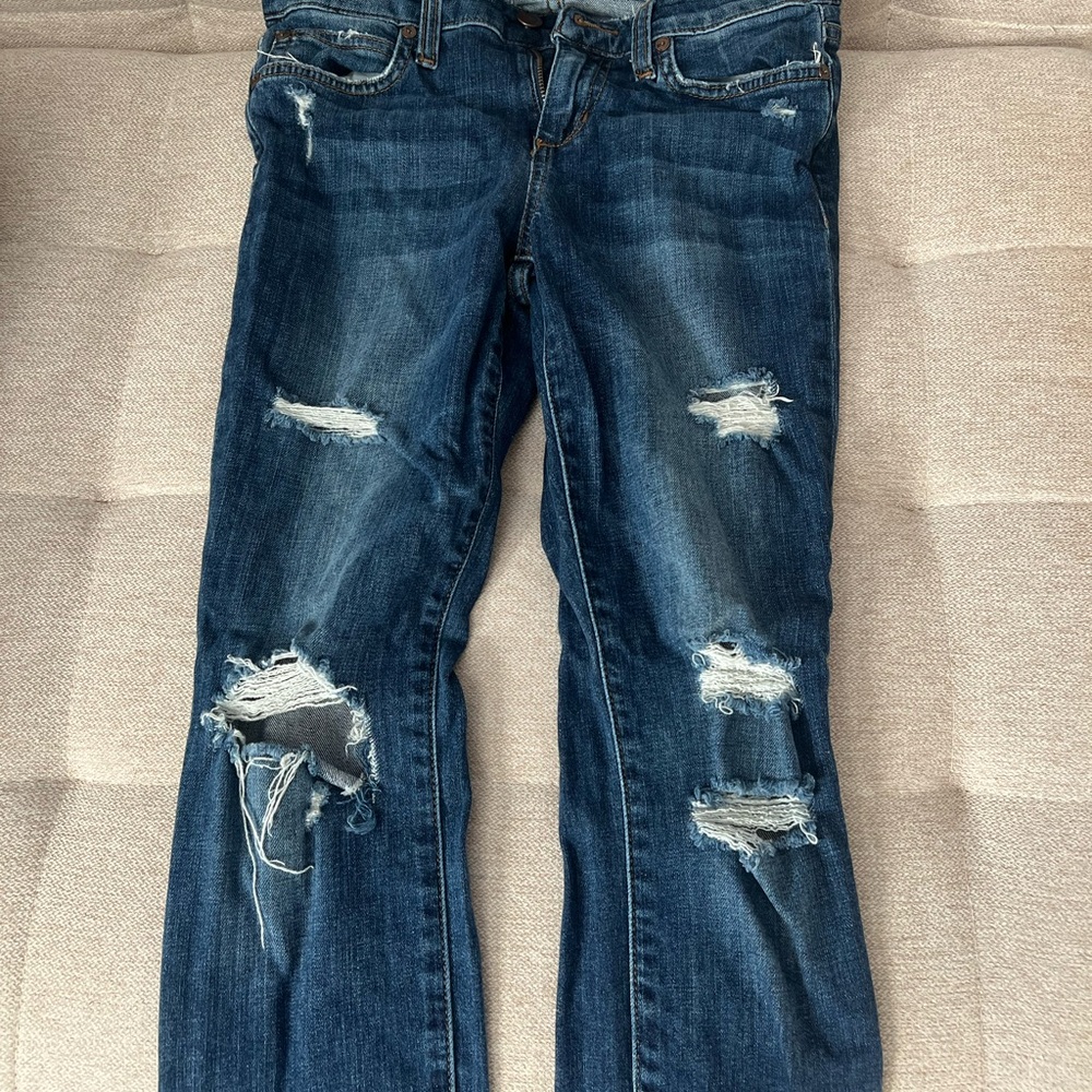 Joe's Jeans Dark Blue Distressed Skinny Jeans